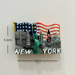 美国国旗纽约自由女神旅游纪念冰箱贴