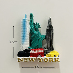 New York Landmark Collection 3D Fridge Magnet: Stand Manhattan’s Skyline in Daily Life