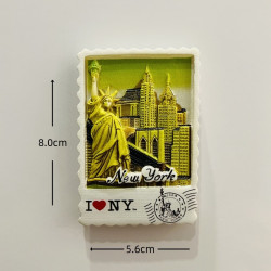 New York Stamp-Style 3D Fridge Magnet: Mail the Romance of 'I ❤️ NY' Into Daily Life