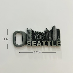Seattle Bottle Opener Fridge Magnet: Hold the Space Needle and Practicality in Daily Life